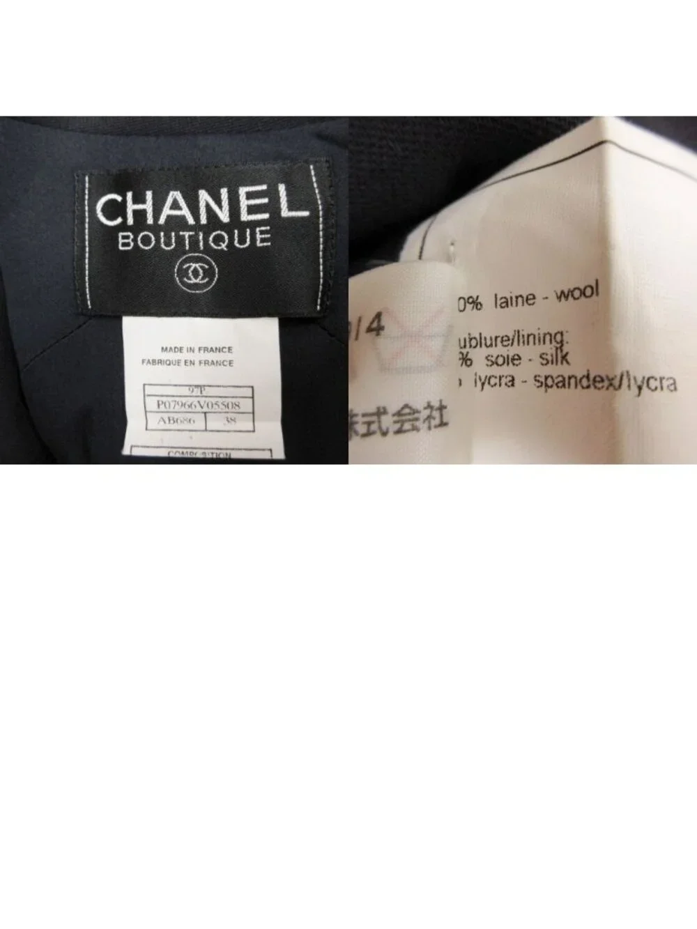 Chanel Tailored Jacket Blazer Various Buttons Vintage Black